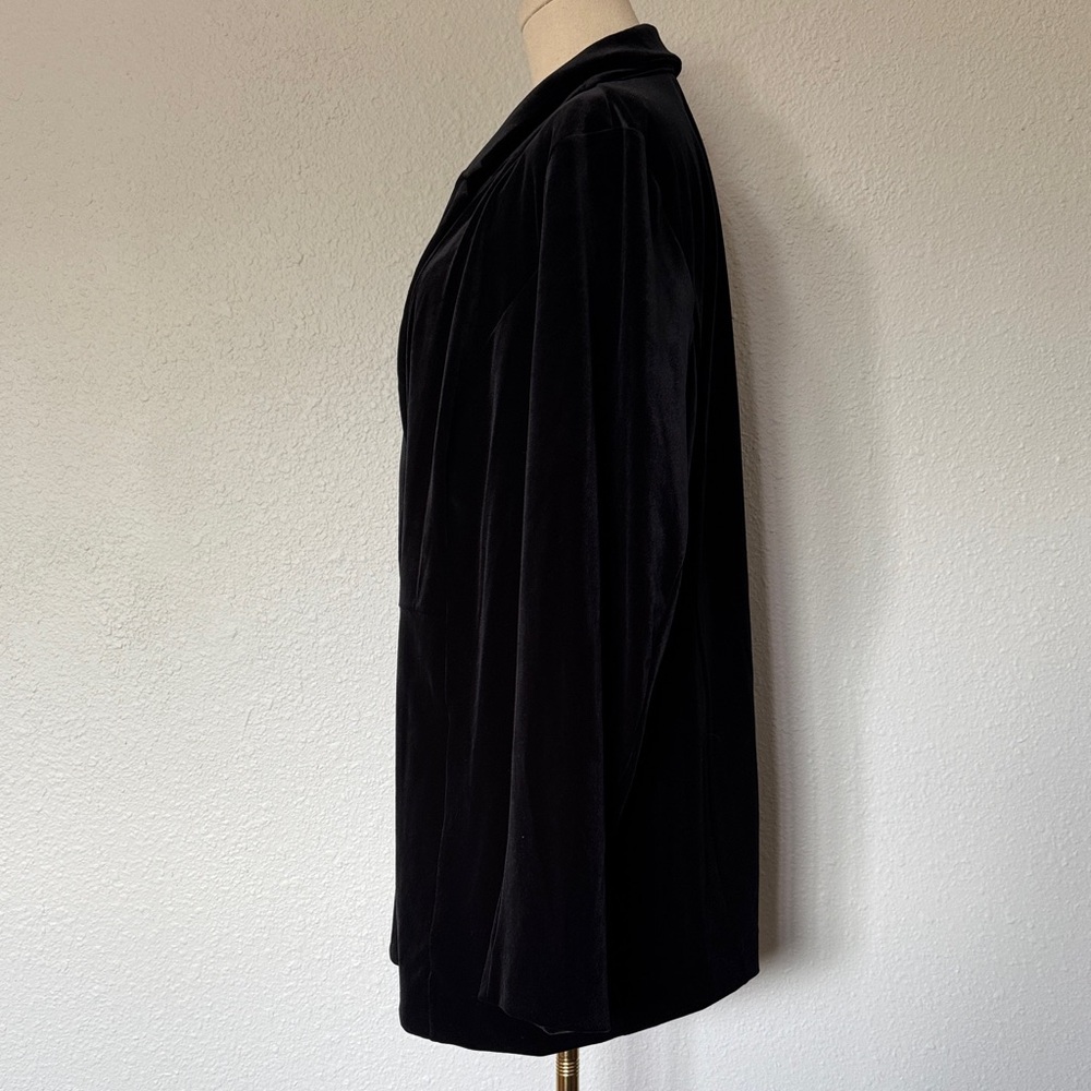 NWT J. Jill Black Velvet Single Button Blazer size Large Tall - Picture 6 of 13